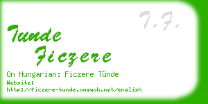 tunde ficzere business card