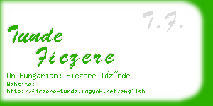 tunde ficzere business card